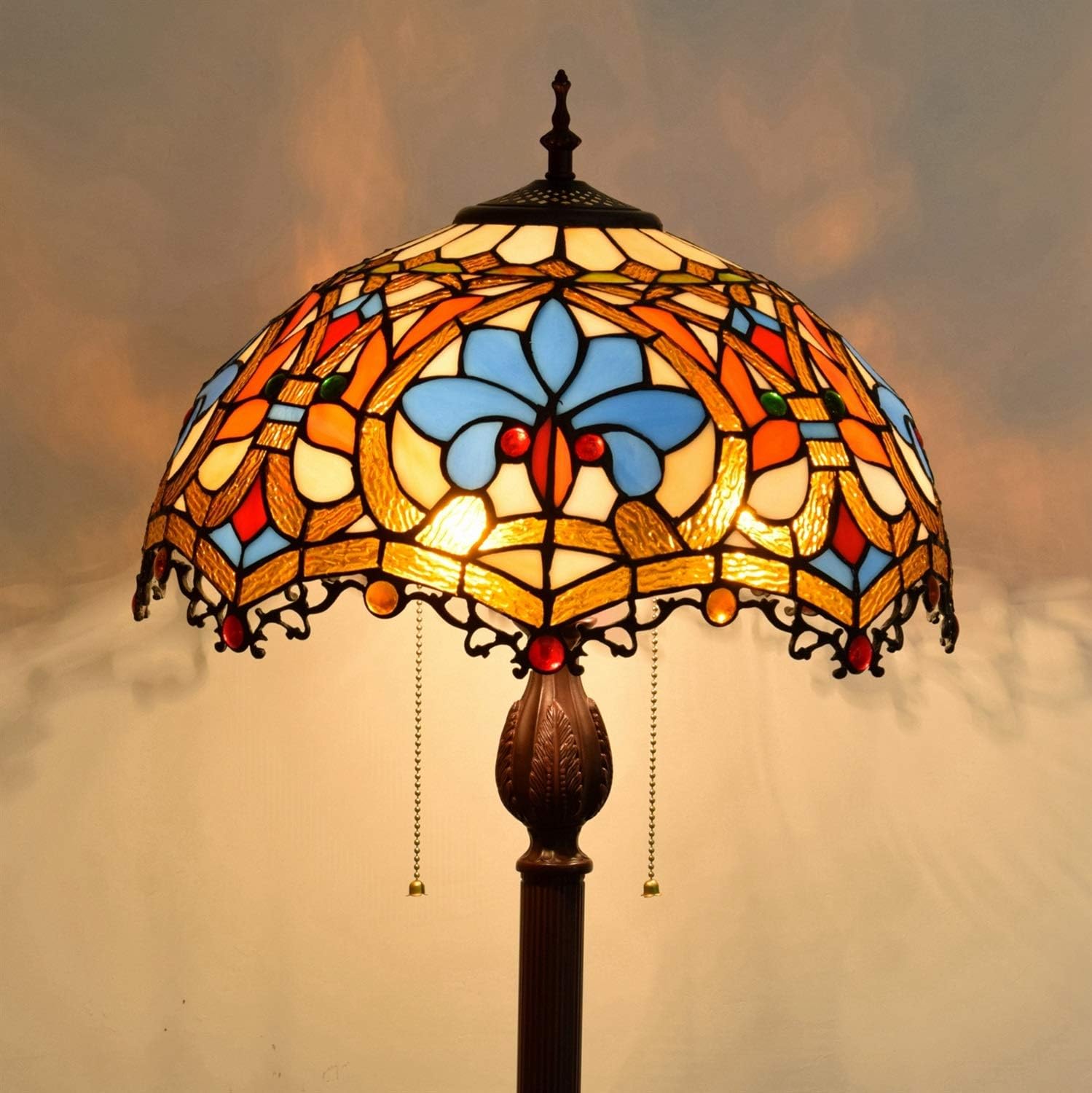 アメリカヴィンテージ｜ガラスシェード｜フロアスタンド/スタンド